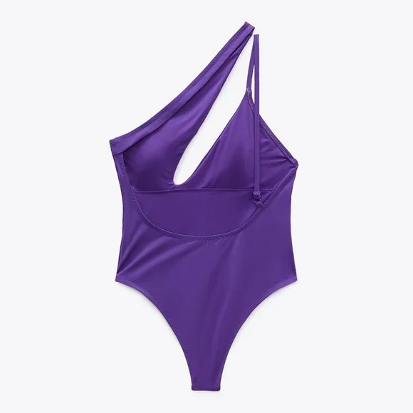 BLOGGER'S FAVE! Zara Purple Swimsuit NWT - Picture 11 of 15